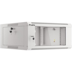 Lanberg WFFA-5604-10S 4U, Wall mount, 600 x 411, Glass door, Gri