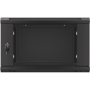 Lanberg WF01-6606-10B 6U, Wall mount, 600 x 600, Glass door, Negru