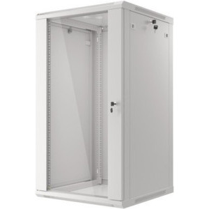 Lanberg WF01-6622-10S 22U, Wall mount, 600 x 600, Glass door, Gri