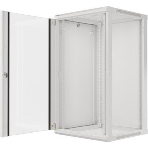Lanberg WF01-6622-10S 22U, Wall mount, 600 x 600, Glass door, Gri