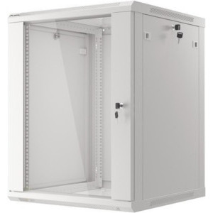 Lanberg WF01-6615-10S 15U, Wall mount, 600 x 600, Glass door, Gri