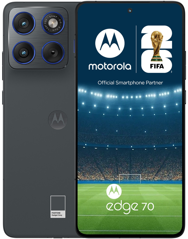 Smartphone Motorola Edge 70, 512 GB, 12GB RAM, Dual SIM, 5G, Tri-Camera, PANTONE Gadget Grey