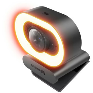 streamplify Cam Plus, Full HD, FOV 80, Ring light, Black