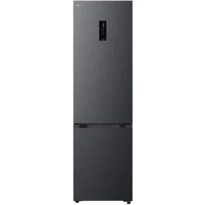 Combina frigorifica LG GBBSJ21DEP, 375 L, Clasa D, No Frost, Inverter, AI Fresh, LinearCooling, DoorCooling+, ThinQ, Control electronic, 203 cm, Negru