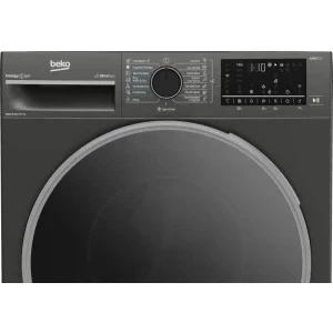 Beko B7DFT68442M ES, Spalare 8 kg, Uscare 5 kg, 1400 RPM, Clasa D, ProSmart Inverter, SteamCure, HomeWhiz, Gri