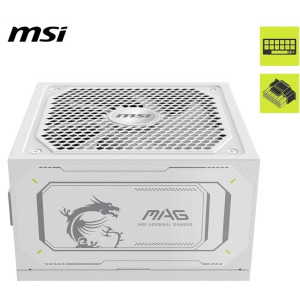 MSI MAG A1000GL PCIE5 WHITE, 80+ Gold, 1000W