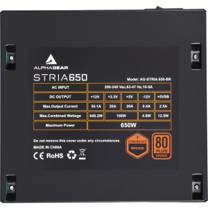 ALPHAGEAR STRIA, 80+ Bronze, 650W