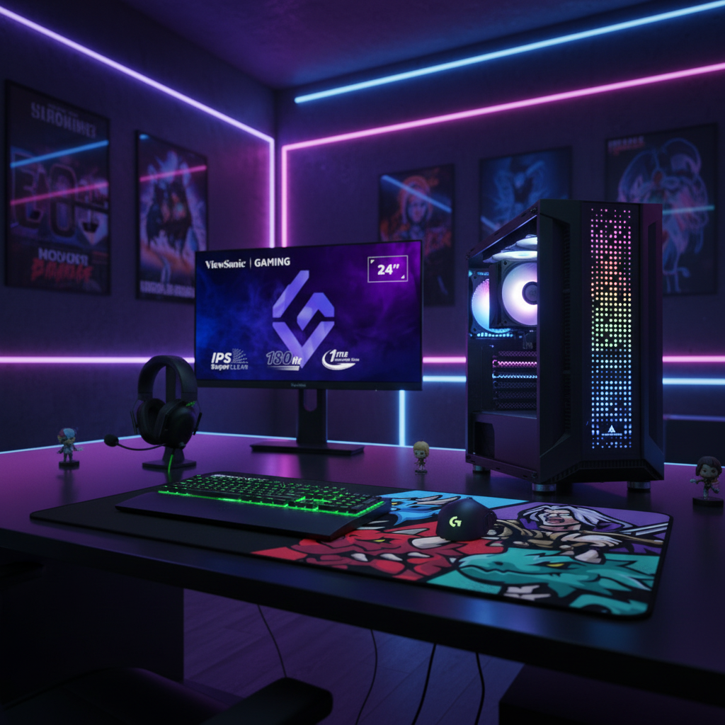 PC Gaming ZMEU Battle Pack AMD Ryzen 5 8600G (include PC Gaming, Monitor Gaming, Mouse, Tastatura, Casti, Mouse pad)