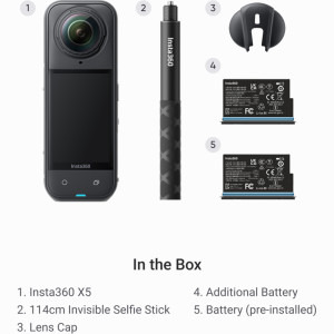 Insta360 X5 Midnight Black Starter Bundle