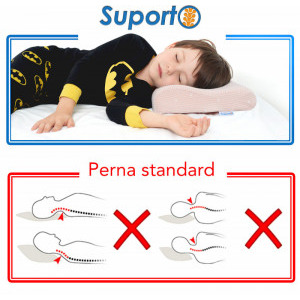 Suporto Perna de dormit pentru copii, din spuma cu memorie, hipoalergenica, Roz