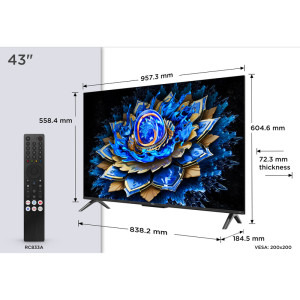 TCL Smart TV QLED 43T69C Seria T69C 108cm 4K UHD HDR