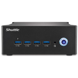 Mini PC Shuttle NA10H7, Procesor AMD Ryzen 7 8845HS 3.8GHz Hawk Point, no RAM, no Storage, Radeon 780M, HDMI, no OS