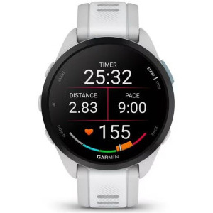 Garmin Forerunner 165 Music, GPS/Wi-Fi, Mist Grey curea Silicon Whitestone