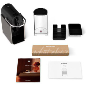 Nespresso by Krups Pixie Titan XN306T10, 1260W, 19bar, 0.9L, Negru/Gri