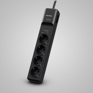 Priza/prelungitor CyberPower P0420SUD0-DE 4x Schuko, 2x USB, 1.8m, Black