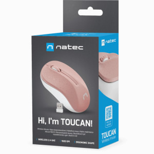 Natec Toucan Wireless Pink-White