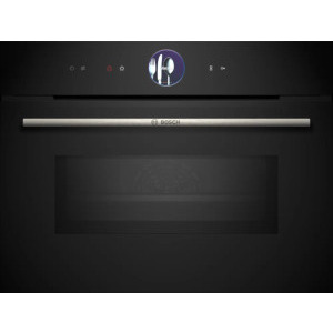 Bosch CMG7361B1, Electric, 45 L, Autocuratare hidrolitica, EcoClean Direct, 4D HotAir, HotAir Gentle, Assist, Home Connect, Grill, Air Fry, Microunde, Negru