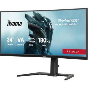 IIyama Gaming Red Eagle G-MASTER GCB3484WQSU-B1 Curbat 34 inch UWQHD VA 0.4 ms 180 Hz HDR FreeSync Premium