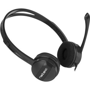 Natec On-Ear, Canary Go cu microfon Black