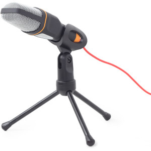 Microfon Gembird MIC-D-03, suport tip trepied, Negru