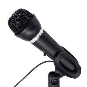 Gembird MIC-D-04, suport tip picior, Negru