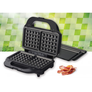 Heinner Sandwich maker SM-2H900BKS, 900W, Negru/Rosu