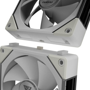 Gamdias Aeolus P2 1203 White 120mm ARGB Three Fan Pack