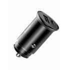 Incarcator auto Baseus Circular QC, 1x USB, 1x USB-C, negru