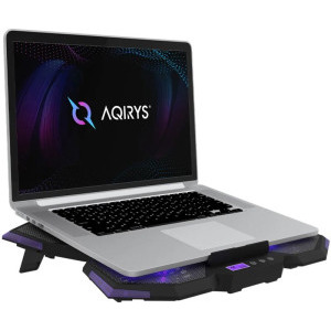 AQIRYS Spider, diagonala max. de pana la 17.3 inch, 5 ventilatoare, iluminare LED, ecran LCD integrat