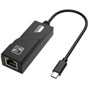 Placa de retea Spacer SPC-Type-C/RJ45-01 Gigabit USB-C Negru