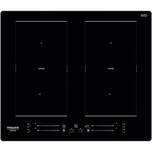 Hotpoint HS5160CNE, Inductie, 4 zone de gatire, 1 zona gatire FlexiCook, Booster, Timer, Power Management, Indicator incalzire reziduala, 60 cm, Negru