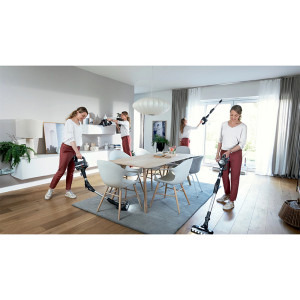 Bosch vertical Unlimited 7, BCS711A, 3 trepte de putere, 0.3L, Motor TurboSpin, Tija flexibila, Functie Quick Stand, Gri