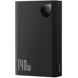Baseus Adaman Digital Display, 24000 mAh, PD 140W, 2x USB-C, 1x USB, Black, posibilitate incarcare laptop