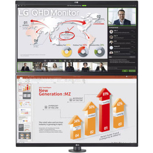 LG Ergo Dual 27QP88DP-BS 27 inch QHD IPS 5 ms 75 Hz USB-C HDR FreeSync