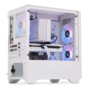 Gaming DRAGON Epic Max Alb, Intel i5-12400F 2.5GHz, 32GB DDR4, 1TB SSD, RTX 4070 12GB GDDR6, Iluminare RGB