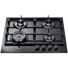 Plita incorporabila Whirlpool GOA 6425/NB1, Gaz, 4 arzatoare, Sistem de siguranta, Wok, Gratar fonta, 60 cm, Negru