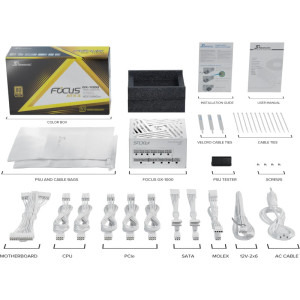 Seasonic Focus GX-1000 White 2024, 80+ Gold, 1000W