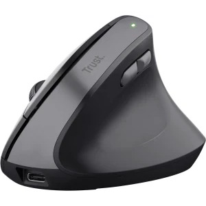 Trust Bayo II, Wireless Ergonomic, Silent click, Reincarcabil USB-C, Black