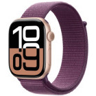 SmartWatch Apple Watch Series 10, Cellular, 46mm Carcasa Aluminium Rose Gold, Plum Sport Loop