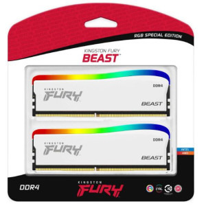 Kingston FURY Beast RGB White Special Edition 32GB DDR4 3600Mhz CL18 Dual Channel Kit