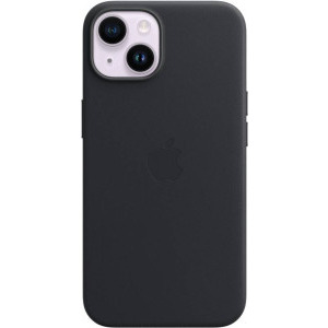 Apple Protectie pentru spate, material piele, cu MagSafe pentru iPhone 14 Plus, culoare Midnight