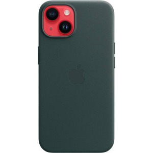 Apple Protectie pentru spate, material piele, cu MagSafe pentru iPhone 14 Plus, culoare Forest Green