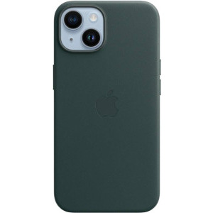 Apple Protectie pentru spate, material piele, cu MagSafe pentru iPhone 14 Plus, culoare Forest Green