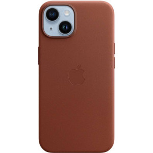 Apple Protectie pentru spate, material piele, cu MagSafe pentru iPhone 14 Plus, culoare Umber