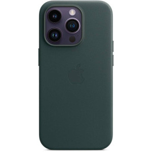 Apple Protectie pentru spate, material piele, cu MagSafe pentru iPhone 14 Pro Max, culoare Forest Green