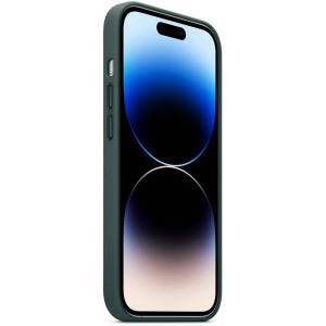 Apple Protectie pentru spate, material piele, cu MagSafe pentru iPhone 14 Pro Max, culoare Forest Green