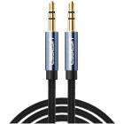 Cablu audio Ugreen AV112, Jack 3.5 mm Male - Jack 3.5 mm Male, 1.5m, negru-albastru