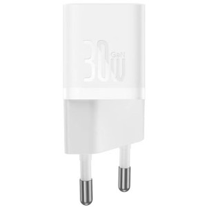 Baseus GaN5, 1x USB-C, Fast Charger 30W, White