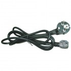 Cablu componente Gembird Schuko Male - IEC 320 C13 Female, conector 90 grade, 1.8m, negru