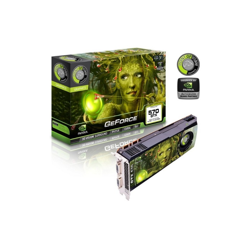Placa video Point Of View GeForce GTX 570 1.28GB GDDR5 320-bit Splinter ...